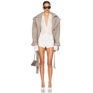 Helsa Gretel Collared Romper in White XSmall New with Tags Womens